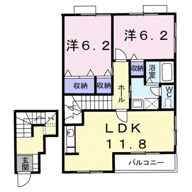 グリーンパレスB 203の間取り図