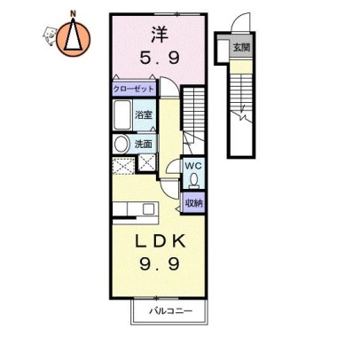 アルト・アルベロC 202の間取り図