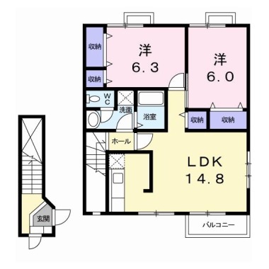 ウィルレジデンスVI 205の間取り図
