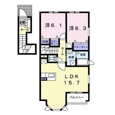 ププレ 201の間取り図