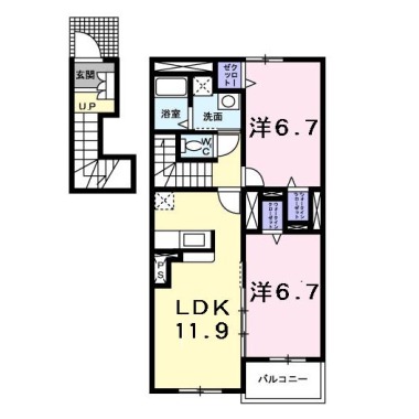 ププレ 203の間取り図