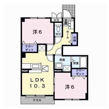 ポート・レーゼ C 105の間取り図