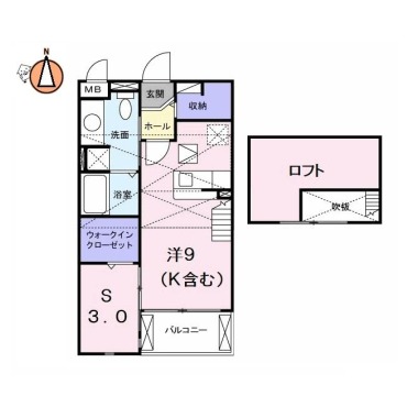 アルモニー 201の間取り図