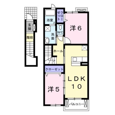 サニーサイドUP 202の間取り図