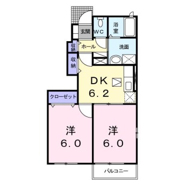 ジュネス A 101の間取り図