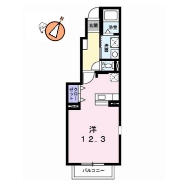 カルム・メゾン 101の間取り図