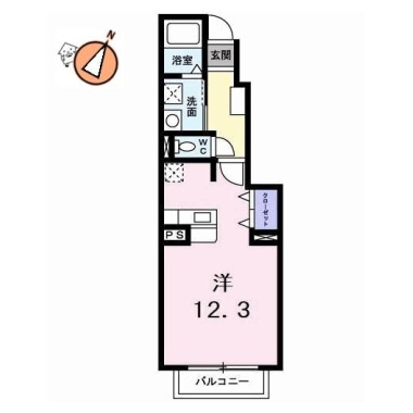 カルム・メゾン 105の間取り図