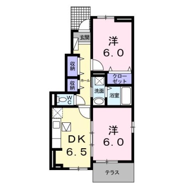 ストロベリーガーデンB 101の間取り図