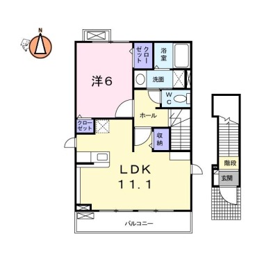 ブライトガーデンS 201の間取り図