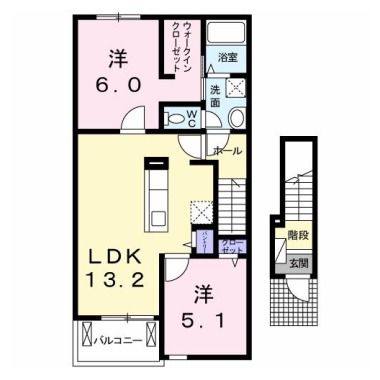 クラール名東イースト A 202の間取り図