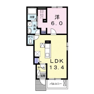 クラール名東イースト B 103の間取り図