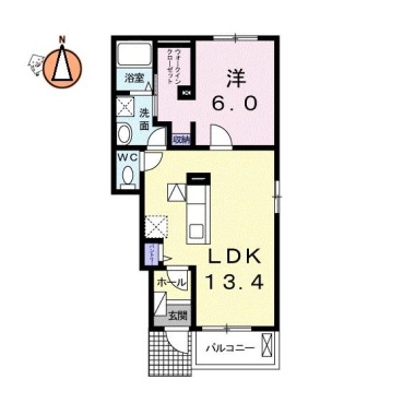 ルミナス名東 II 103の間取り図