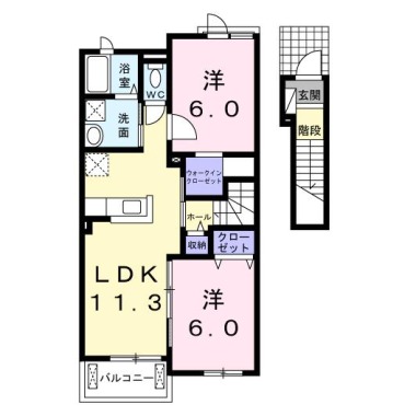 グリーンビレッジ 203の間取り図