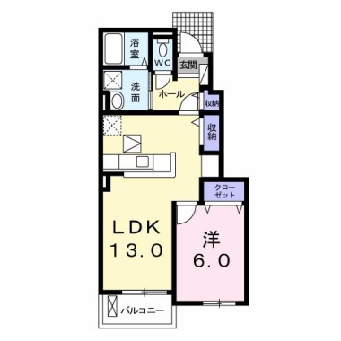 コンフォート・ビスタ1 103の間取り図
