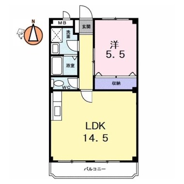 シェレーヌ 103の間取り図