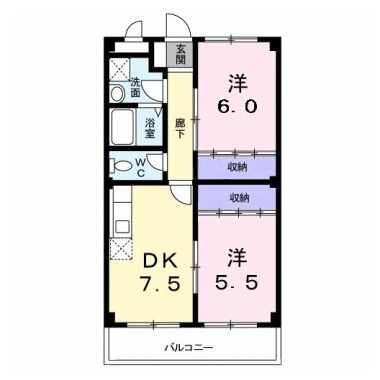 シェレーヌ 203の間取り図