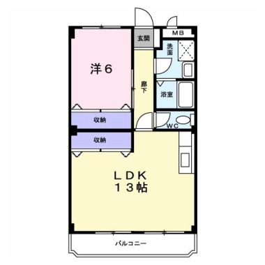 シェレーヌ 302の間取り図