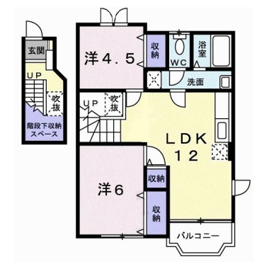 クレストール北島 B 201の間取り図