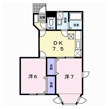 クレストール北島 C 101の間取り図