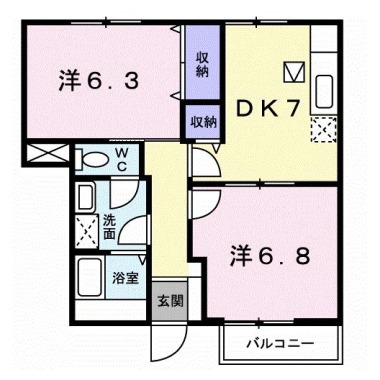 ビレッジあいA 103の間取り図