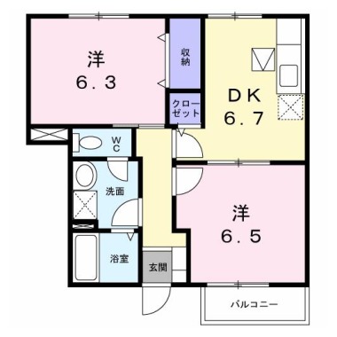 レジデンス298 102の間取り図