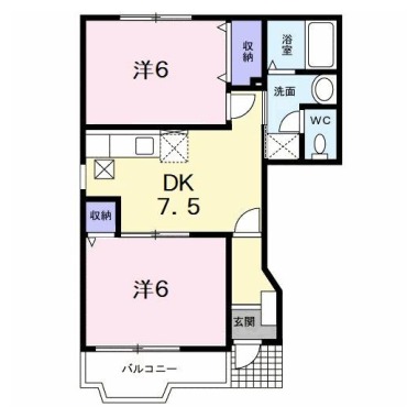 ハイツ ロジュマンB 101の間取り図