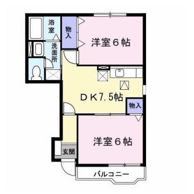 ハイツ ロジュマンB 105の間取り図