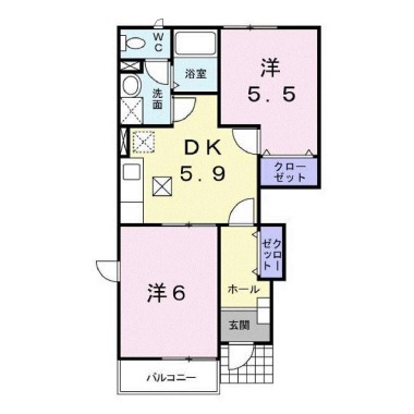 グリーンパレスA 101の間取り図