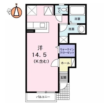 アルト・アルベロA 102の間取り図