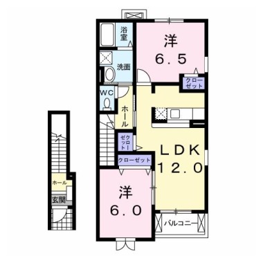 パークサイド前山 A 205の間取り図