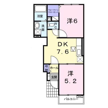 グリュックハウス A 102の間取り図