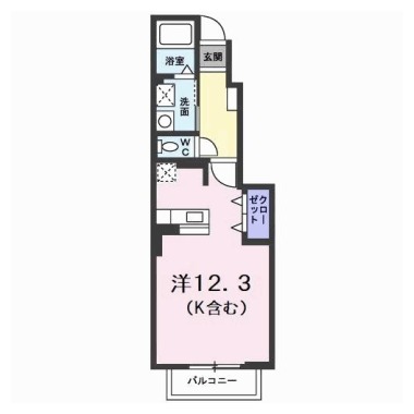 ポルトルーチェ 102の間取り図
