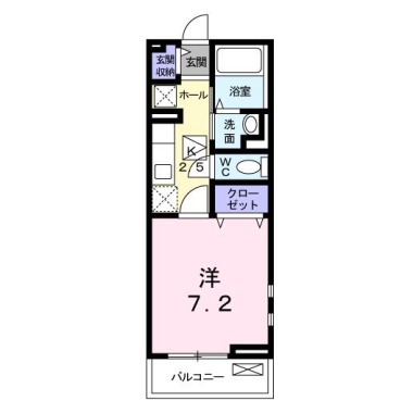 キルシュ ブラウ 101の間取り図