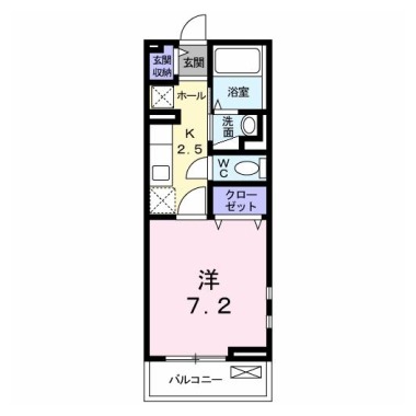 キルシュ ブラウ 201の間取り図