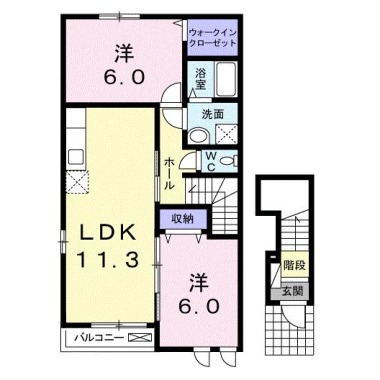 グロワール 201の間取り図