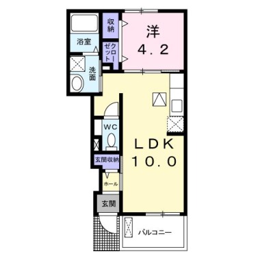 クラール名東 A 103の間取り図