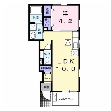 クラール名東 A 105の間取り図