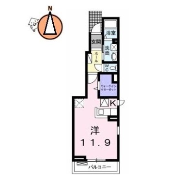 ルミナスあくい I 101の間取り図