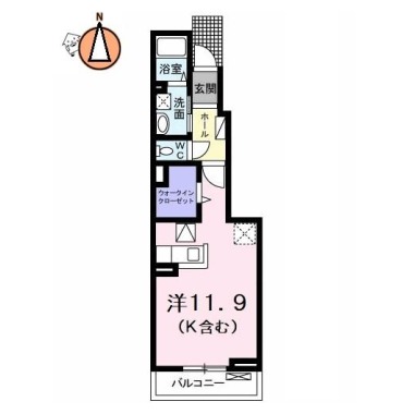 ルミナスあくい I 105の間取り図