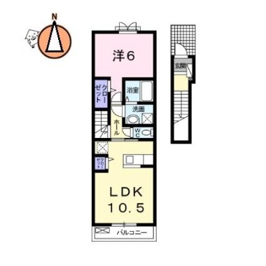 ルミナスあくい I 202の間取り図