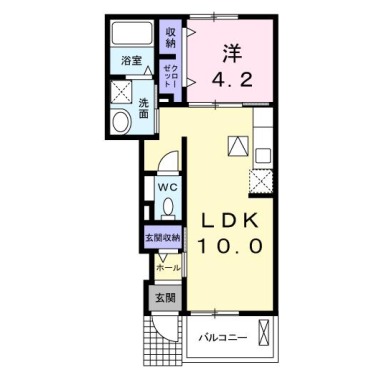 ノーブルハウス八幡ーA 103の間取り図