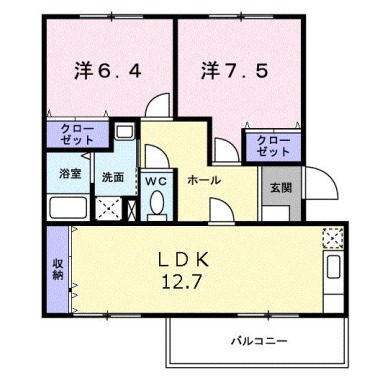 コーポ ラフォーレ A 102の間取り図