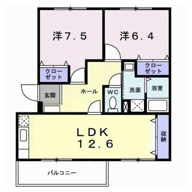 コーポ ラフォーレ A 201の間取り図