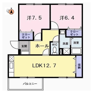 コーポ ラフォーレ A 301の間取り図