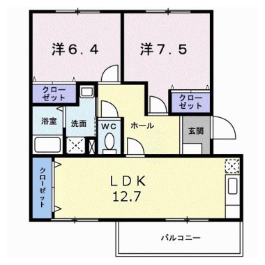 コーポ ラフォーレ A 302の間取り図