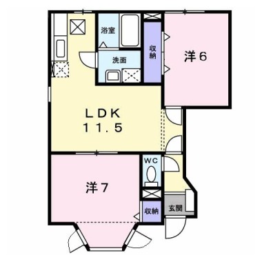 グリーンヒルTADA A 101の間取り図