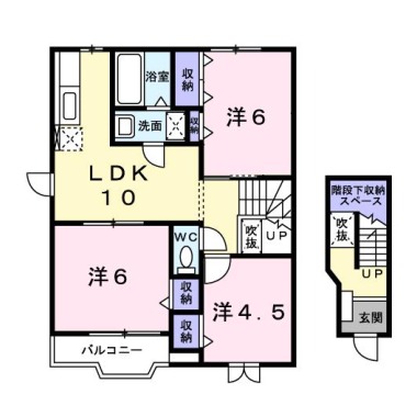 グリーンヒルTADA A 201の間取り図