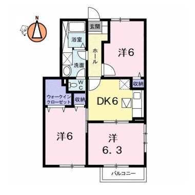 ロイヤル雑賀 101の間取り図