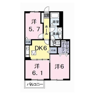 ロイヤル雑賀 102の間取り図