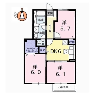 ロイヤル雑賀 103の間取り図